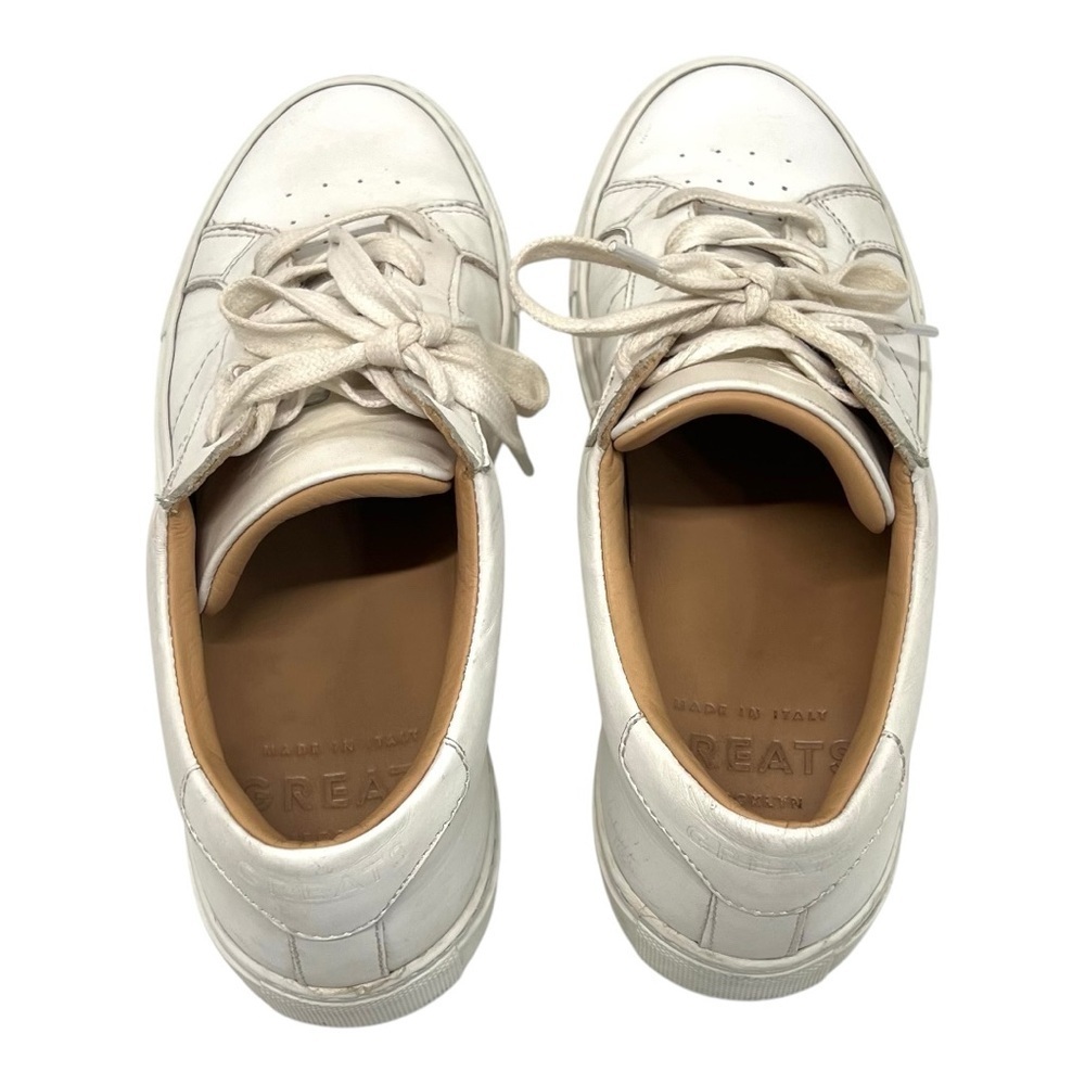 Greats Brooklyn Royale White Leather Casual Contemporary Sneakers Women’s 8.5 - Picture 8 of 13